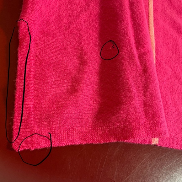 Lilly Pulitzer Sweater S/M Neon Pink 100% Cashmere Oversized Cozy V Neck Womens - Picture 14 of 16